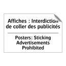Affiches : Interdiction de coller  /.../ - Posters: Sticking Advertisements  /.../