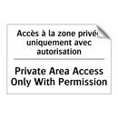 Accès à la zone privée uniquement  /.../ - Private Area Access Only With  /.../