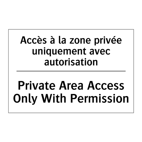 Accès à la zone privée uniquement  /.../ - Private Area Access Only With  /.../