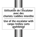 Utilisation de l'escalator avec  /.../ - Use of the escalator with cargo/trolley  /.../