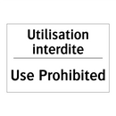 Utilisation interdite - Use Prohibited