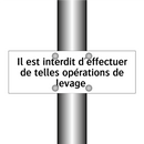 Il est interdit d'effectuer de telles opérations de levage.