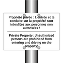 Propriété privée : L'entrée et  /.../ - Private Property: Unauthorized  /.../