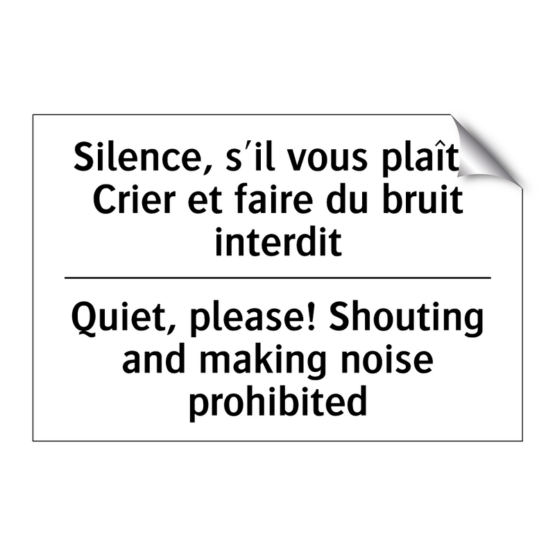 Silence, s'il vous plaît ! Crier  /.../ - Quiet, please! Shouting and making  /.../