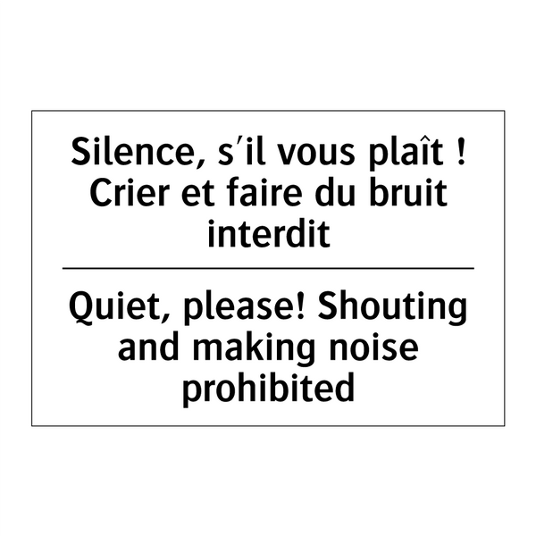 Silence, s'il vous plaît ! Crier  /.../ - Quiet, please! Shouting and making  /.../