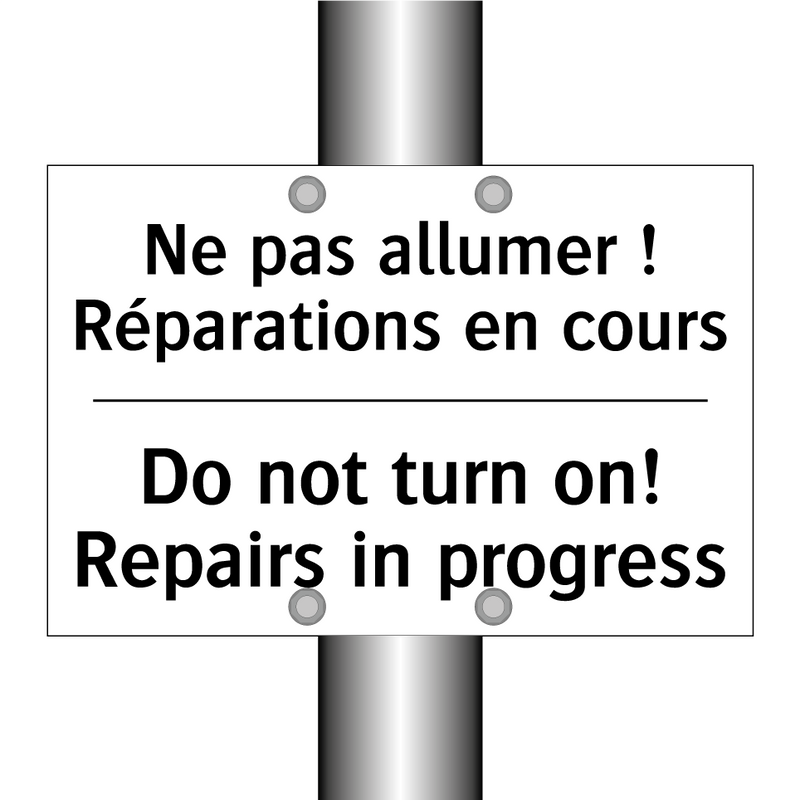 Ne pas allumer ! Réparations en  /.../ - Do not turn on! Repairs in progress /.../