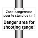Zone dangereuse pour le stand  /.../ - Danger area for shooting range! /.../