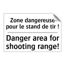 Zone dangereuse pour le stand  /.../ - Danger area for shooting range! /.../