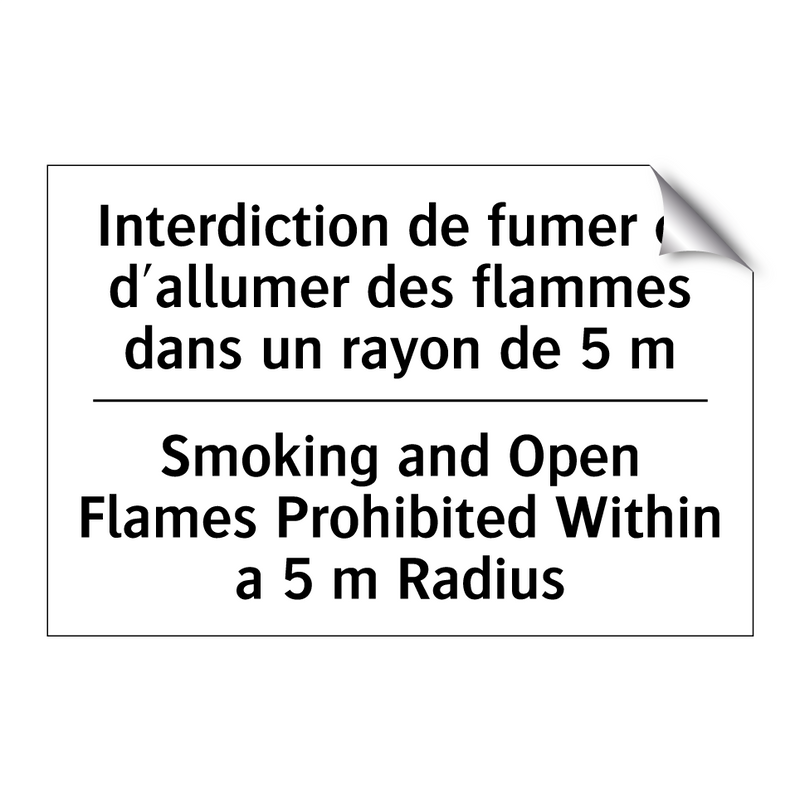Interdiction de fumer et d'allumer  /.../ - Smoking and Open Flames Prohibited  /.../