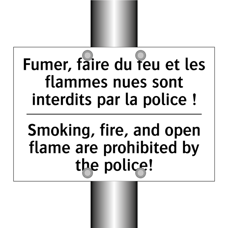 Fumer, faire du feu et les flammes  /.../ - Smoking, fire, and open flame  /.../