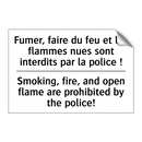 Fumer, faire du feu et les flammes  /.../ - Smoking, fire, and open flame  /.../