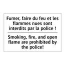 Fumer, faire du feu et les flammes  /.../ - Smoking, fire, and open flame  /.../