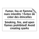 Fumer, feu et flammes nues interdits  /.../ - Smoking, fire, and open flames  /.../