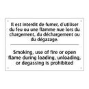 Il est interdit de fumer, d'utiliser  /.../ - Smoking, use of fire or open flame  /.../