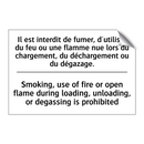 Il est interdit de fumer, d'utiliser  /.../ - Smoking, use of fire or open flame  /.../