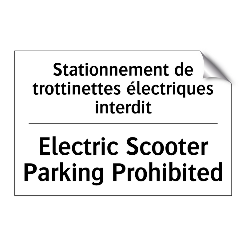 Stationnement de trottinettes  /.../ - Electric Scooter Parking Prohibited /.../