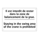 Il est interdit de rester dans  /.../ - Staying in the swing area of the  /.../