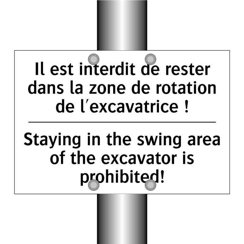 Il est interdit de rester dans  /.../ - Staying in the swing area of the  /.../