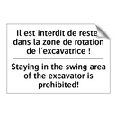 Il est interdit de rester dans  /.../ - Staying in the swing area of the  /.../