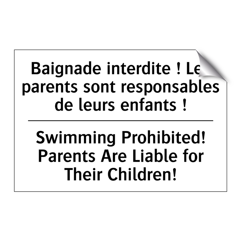 Baignade interdite ! Les parents  /.../ - Swimming Prohibited! Parents Are  /.../