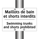 Maillots de bain et shorts interdits /.../ - Swimming trunks and shorts prohibited /.../