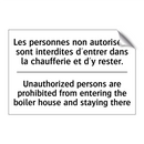 Les personnes non autorisées sont  /.../ - Unauthorized persons are prohibited  /.../
