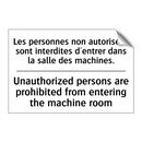 Les personnes non autorisées sont  /.../ - Unauthorized persons are prohibited  /.../