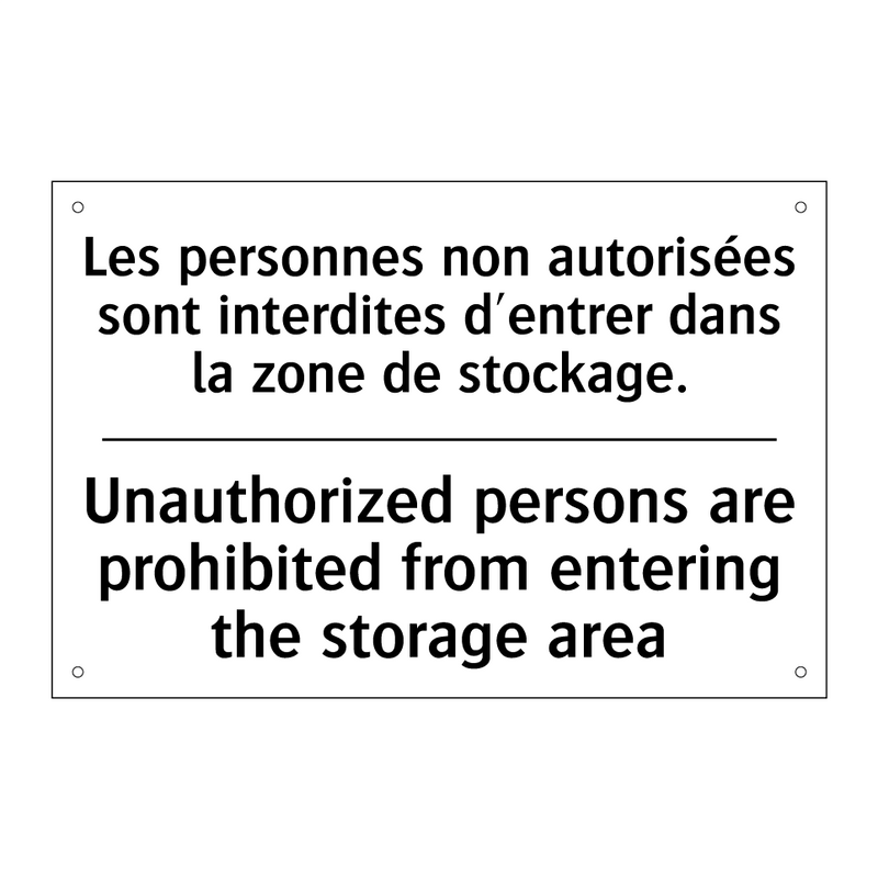Les personnes non autorisées sont  /.../ - Unauthorized persons are prohibited  /.../