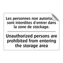 Les personnes non autorisées sont  /.../ - Unauthorized persons are prohibited  /.../