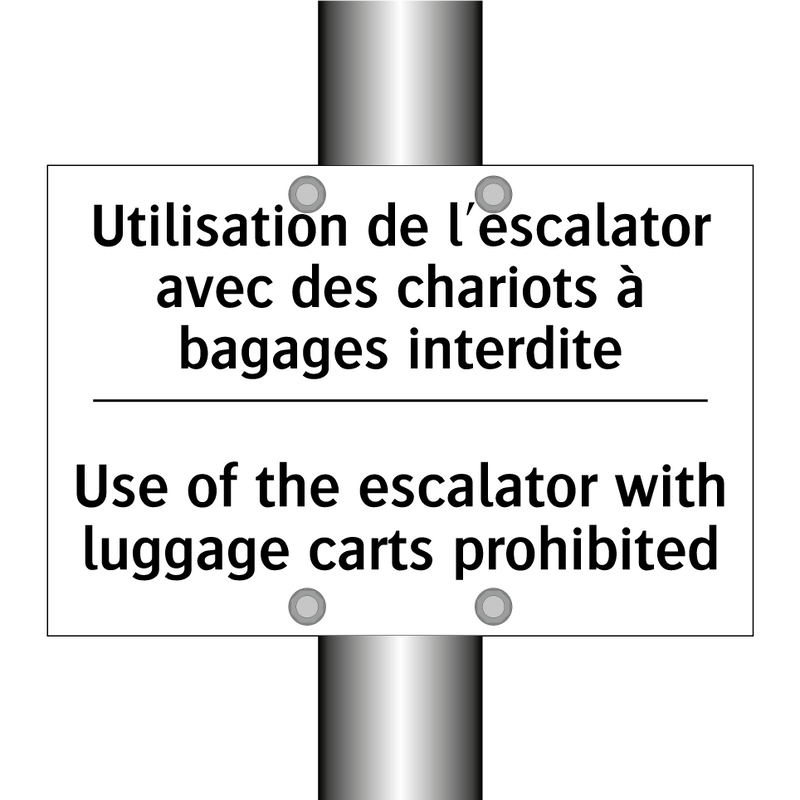 Utilisation de l'escalator avec  /.../ - Use of the escalator with luggage  /.../