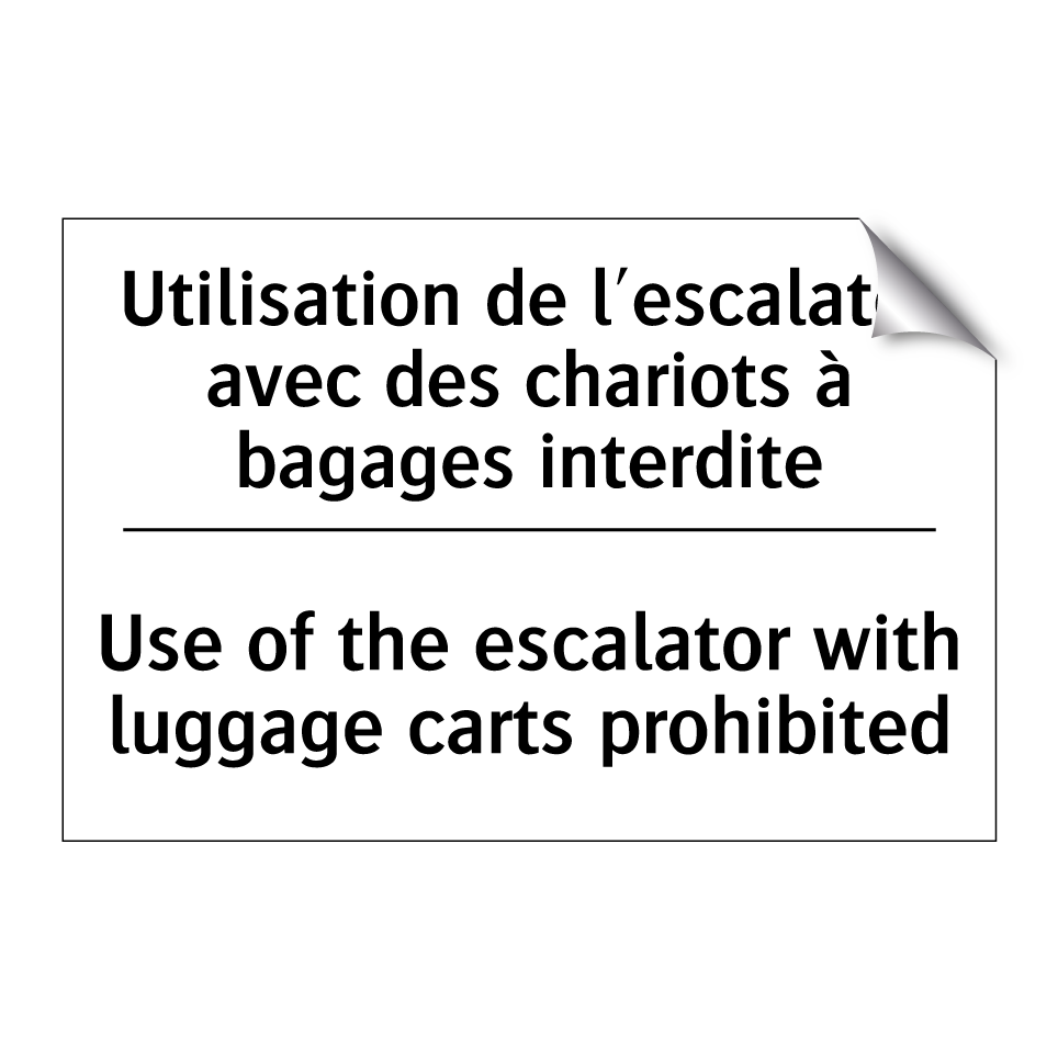 Utilisation de l'escalator avec  /.../ - Use of the escalator with luggage  /.../