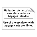 Utilisation de l'escalator avec  /.../ - Use of the escalator with luggage  /.../