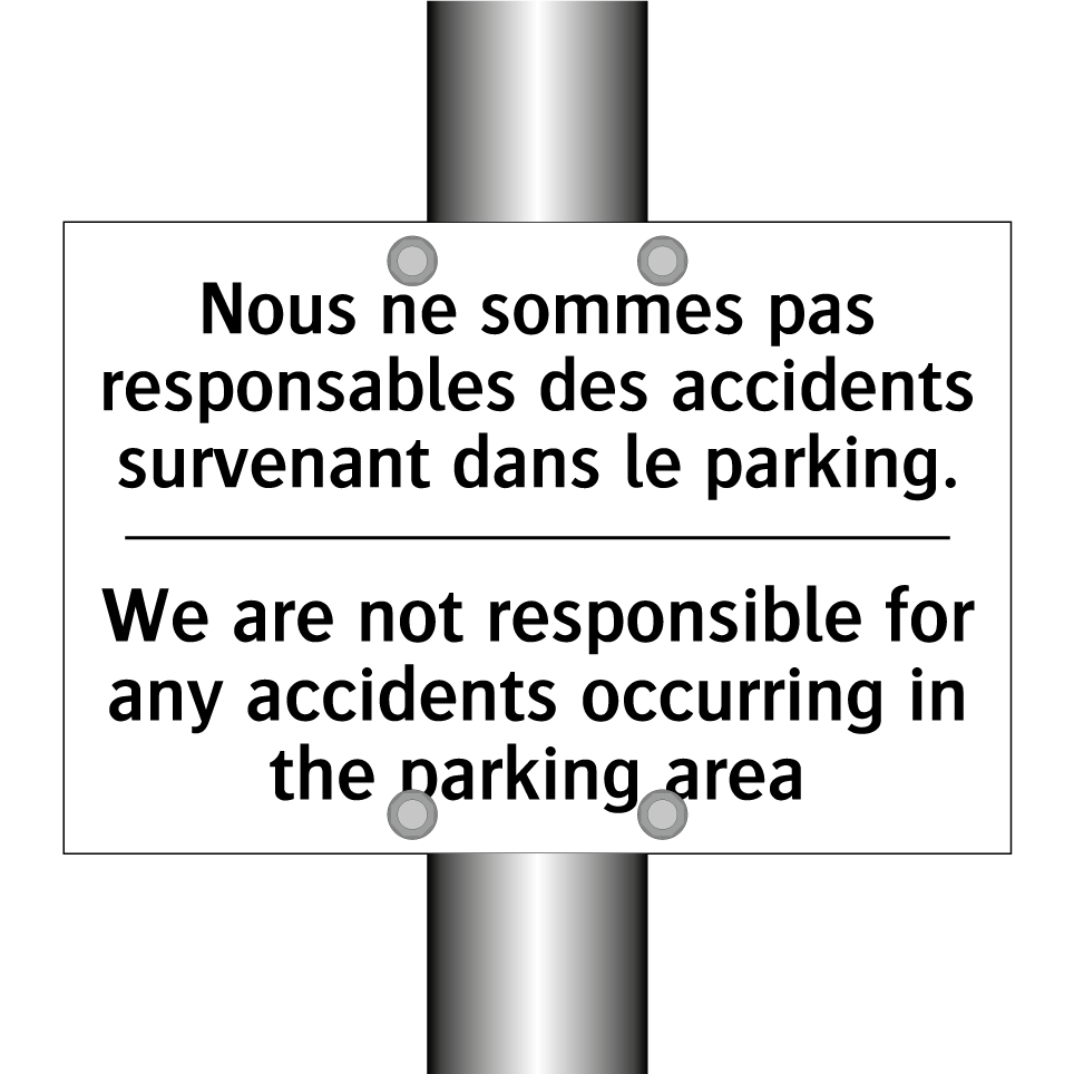 Nous ne sommes pas responsables  /.../ - We are not responsible for any  /.../