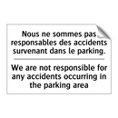 Nous ne sommes pas responsables  /.../ - We are not responsible for any  /.../