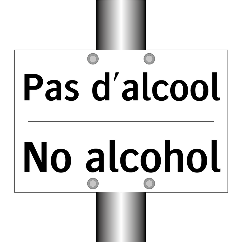 Pas d'alcool - No alcohol