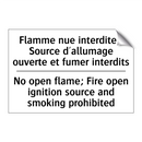 Flamme nue interdite ; Source  /.../ - No open flame; Fire open ignition  /.../