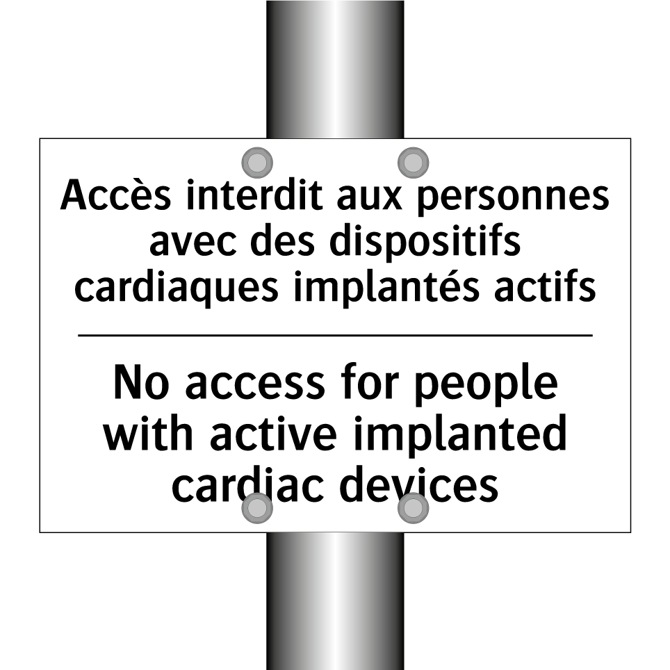 Accès interdit aux personnes avec  /.../ - No access for people with active  /.../