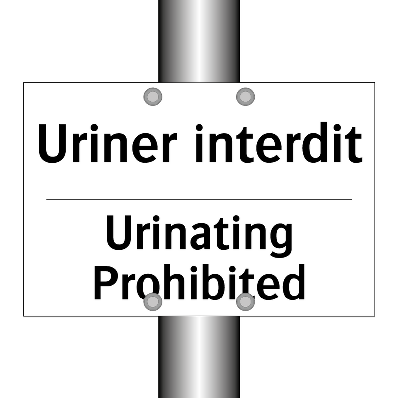 Uriner interdit - Urinating Prohibited