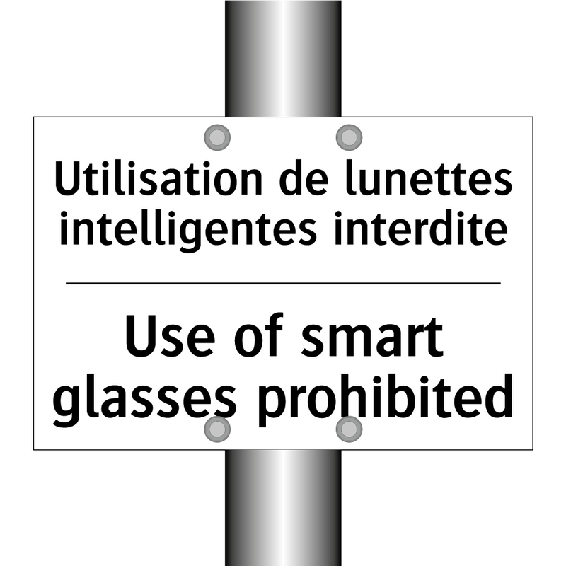 Utilisation de lunettes intelligentes  /.../ - Use of smart glasses prohibited /.../