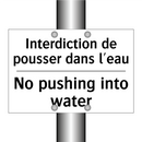 Interdiction de pousser dans l'eau /.../ - No pushing into water