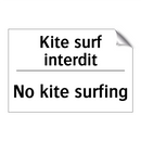 Kite surf interdit - No kite surfing