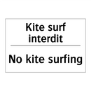 Kite surf interdit - No kite surfing