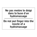 Ne pas mettre le doigt dans la  /.../ - Do not put finger into the nozzle  /.../