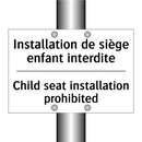 Installation de siège enfant interdite /.../ - Child seat installation prohibited /.../