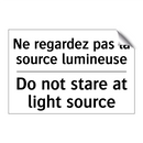 Ne regardez pas la source lumineuse /.../ - Do not stare at light source