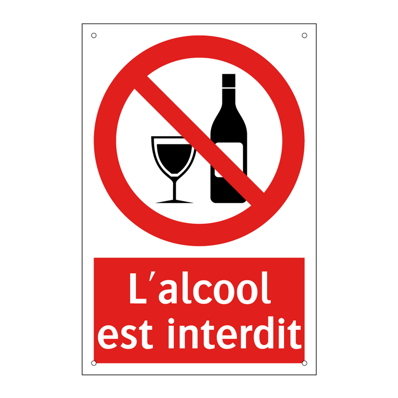 L'alcool est interdit