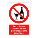 Les boissons alcoolisées ne peuvent pas être apportées.