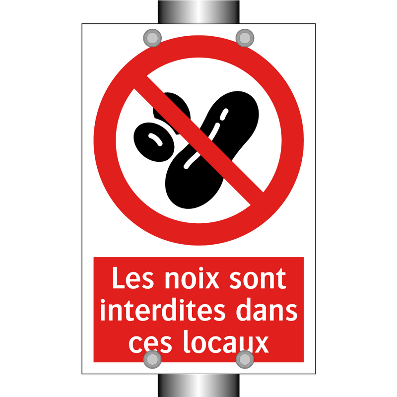 Les noix sont interdites dans ces locaux