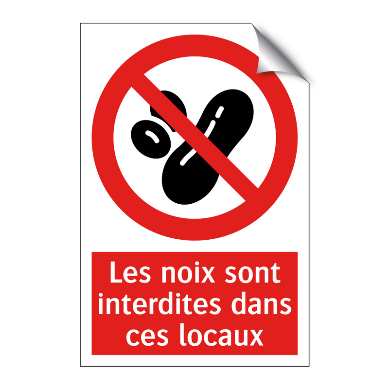Les noix sont interdites dans ces locaux