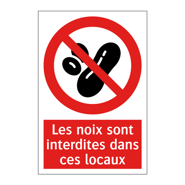 Les noix sont interdites dans ces locaux